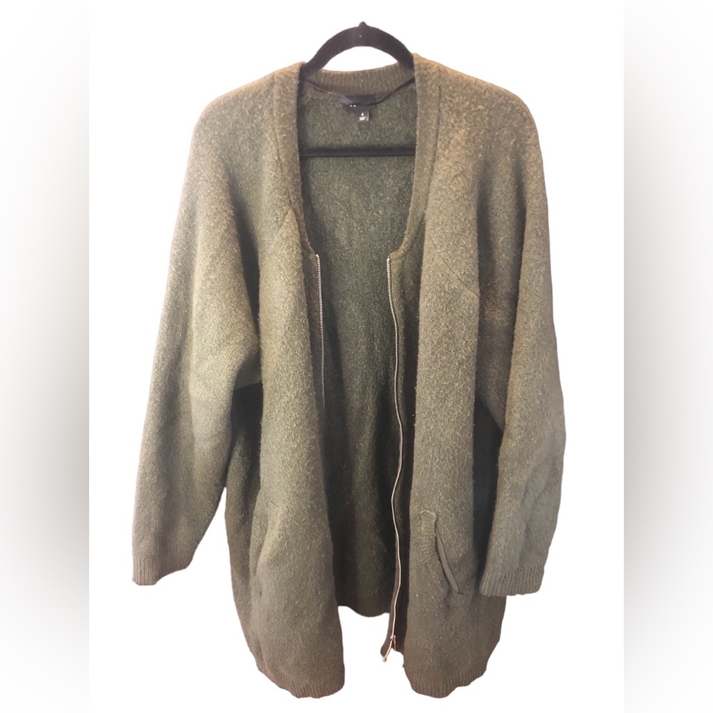 Torrid Green Zip Sweater Size 4